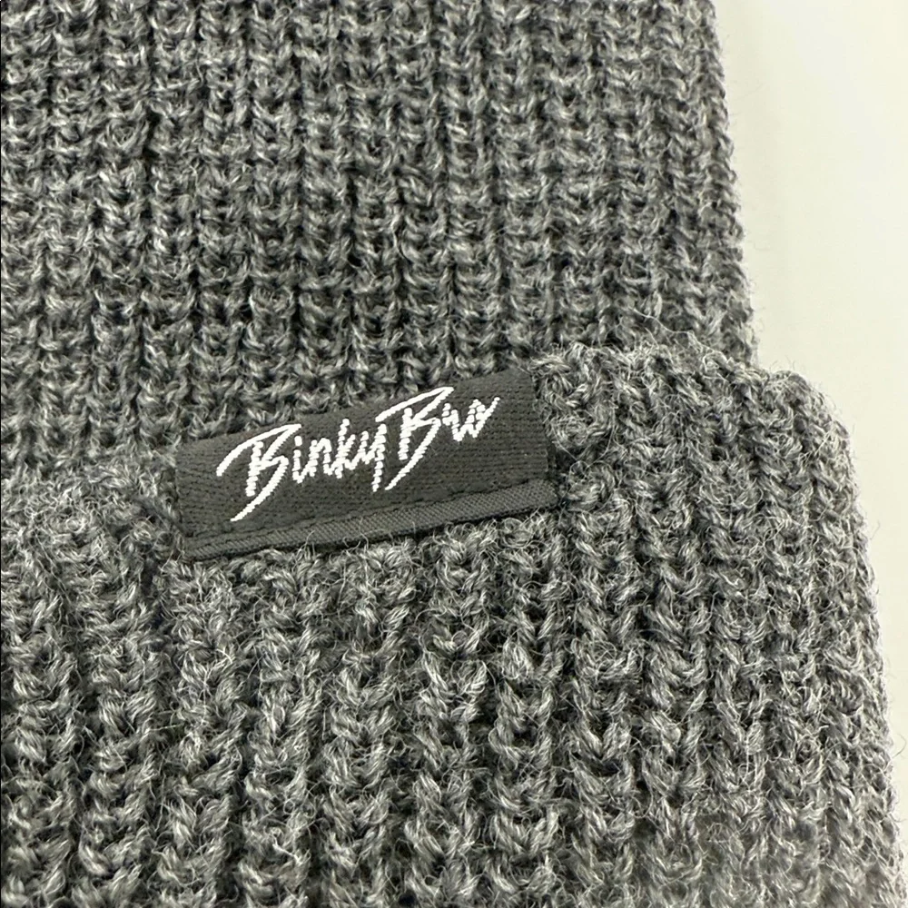 BinkyBro Gray Kids Knit Beanie BRAND NEW